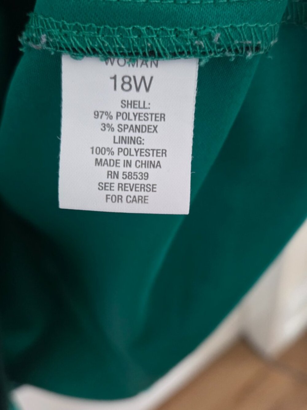 Roz & Ali Plus Size Fit & Flare Dress - Emerald Green with Lace Print - Picture 6 of 9